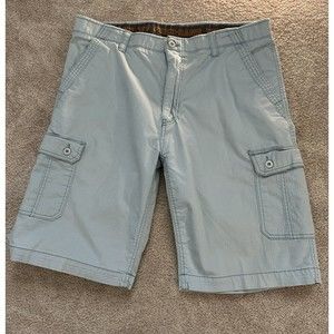 WearFirst Cargo Shorts Men 38X11 Lt Blue Comfort Flex Waist Casual Outdoor Golf